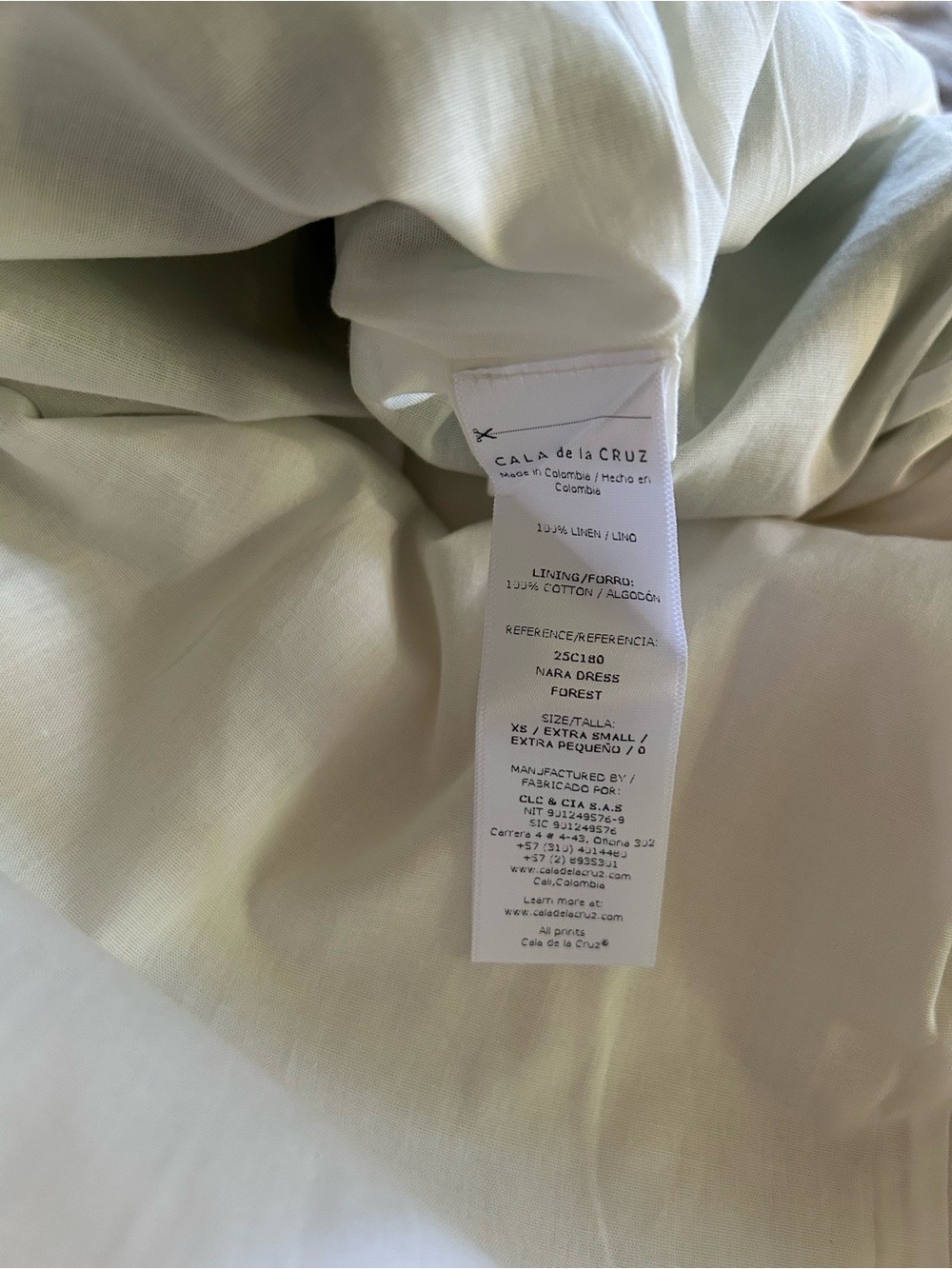 CALA DE LA CRUZ NWT Forest Nara Dress in size XS - Picture 8 of 8